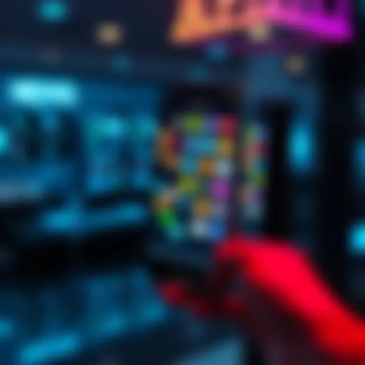 Accessing Cryptocurrencies A smartphone displaying a colorful screen of various cryptocurrency icons, symbolizing access to over 1700 digital currencies.