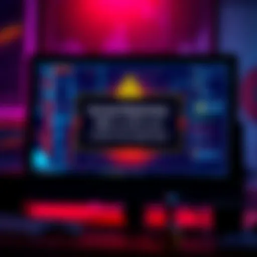 A warning message on a computer screen urging people to confirm their account details to avoid restrictions.