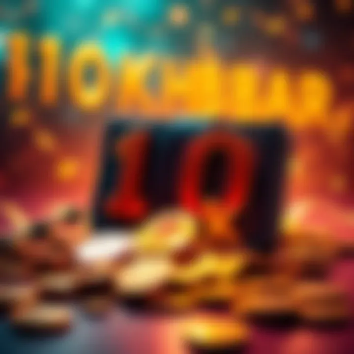 A visual representation of reaching 10,000 HBAR, featuring a digital wallet with coins and a celebratory background.