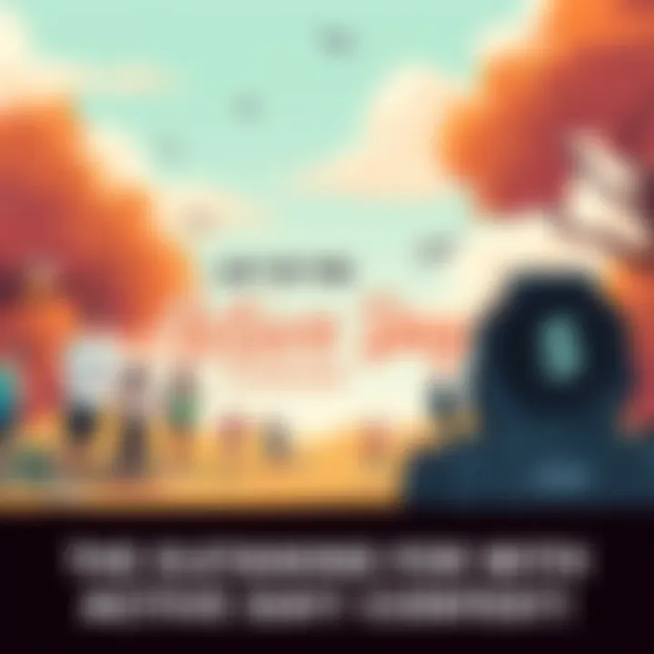 A vibrant scene showing people enjoying various outdoor activities like running, biking, and yoga, with a camera capturing their moments, celebrating an active lifestyle.