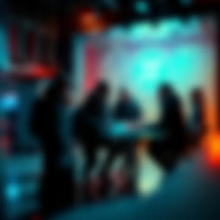 A group of active miners collaborating and discussing in a secure environment, focused on building trust and support within the Pi Network.