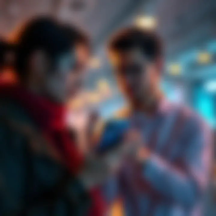 Two people discussing on a phone about adding friends to their Security Circle in the Pi Network