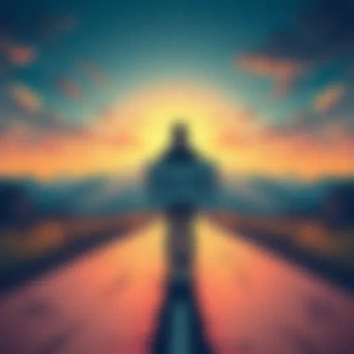 A person standing at a crossroads, holding a sign that says 'All-In' while looking at two paths labeled 'Risk' and 'Commitment'.