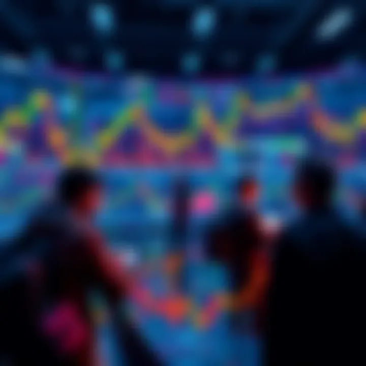 Investors observing market trends with charts and graphs indicating potential altcoin growth