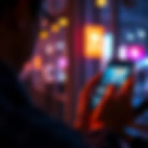 A person using a smartphone to explore different cryptocurrency wallet options, showcasing user-friendly interfaces and security features.