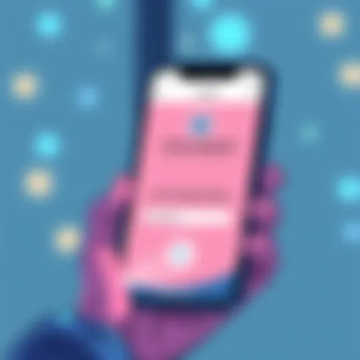 An illustration of a smartphone screen displaying an 'Action Required' notification, prompting for a Tax Identification Number, with concerned user looking on.