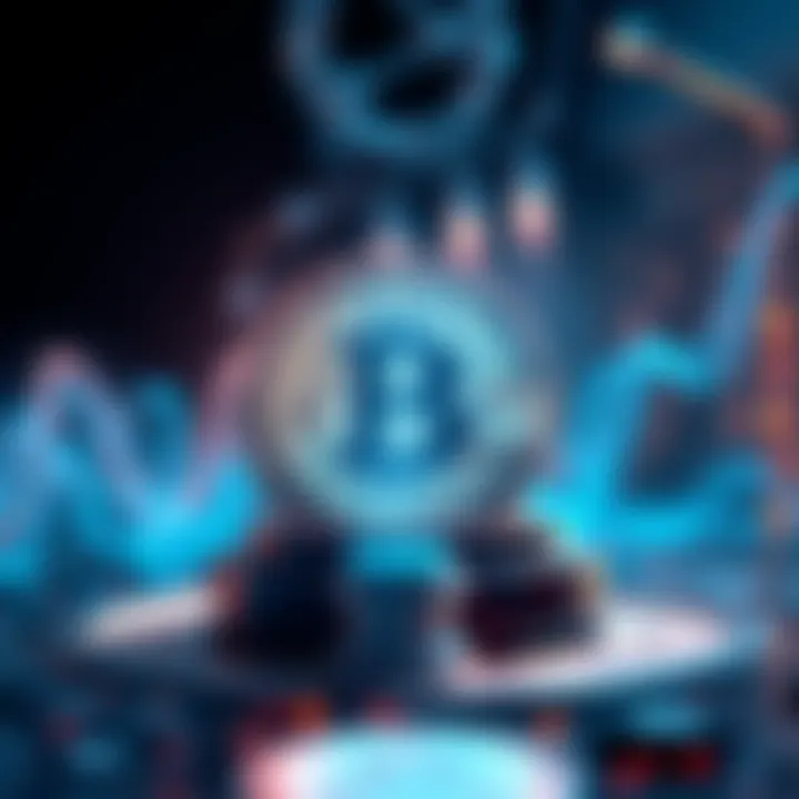 A digital representation of Artificial Bitcoin with a question mark overlay, highlighting skepticism