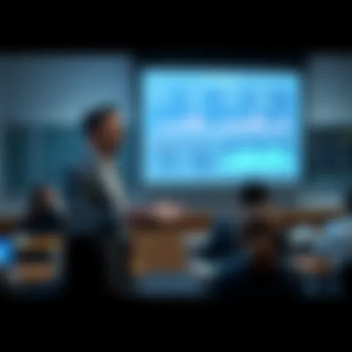 An NYU professor presenting data on Avalanche's Layer 1 security advantages over Ethereum's Layer 2 solutions in a classroom setting.