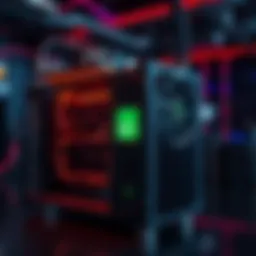 Avalon Q ASIC miner showcasing its sleek design while running, with a display indicating its performance at 95TH/s