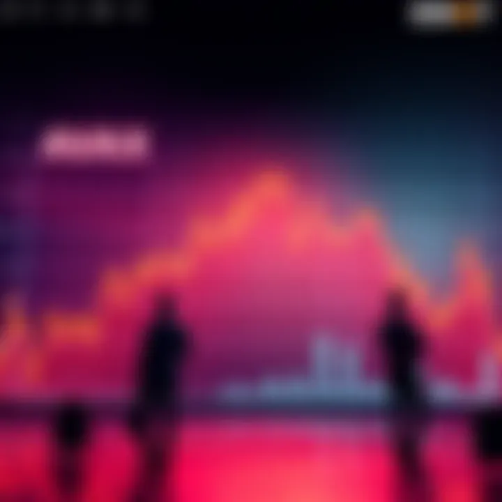 Graph showing declining trends of AVAX and DOT cryptocurrencies with concerned investors watching