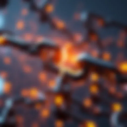 A visual showing the effects of the AWS outage on decentralized networks, with a broken chain link representing vulnerabilities in Web3 technology.