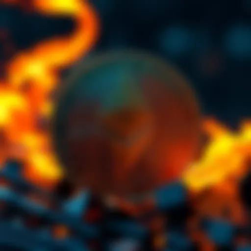 Graphic representation of BETH token symbolizing burned ETH with Ethereum logo in the background