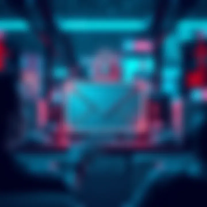 A digital illustration representing alertness towards fraudulent emails with a focus on Kroll's branding