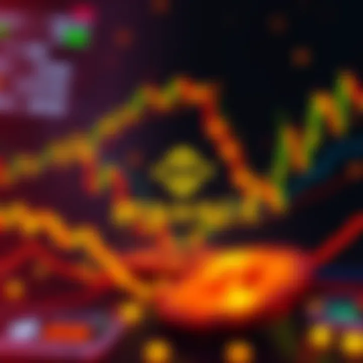 A digital graphic showing fluctuating cryptocurrency prices and the Binance logo, highlighting market manipulation claims.