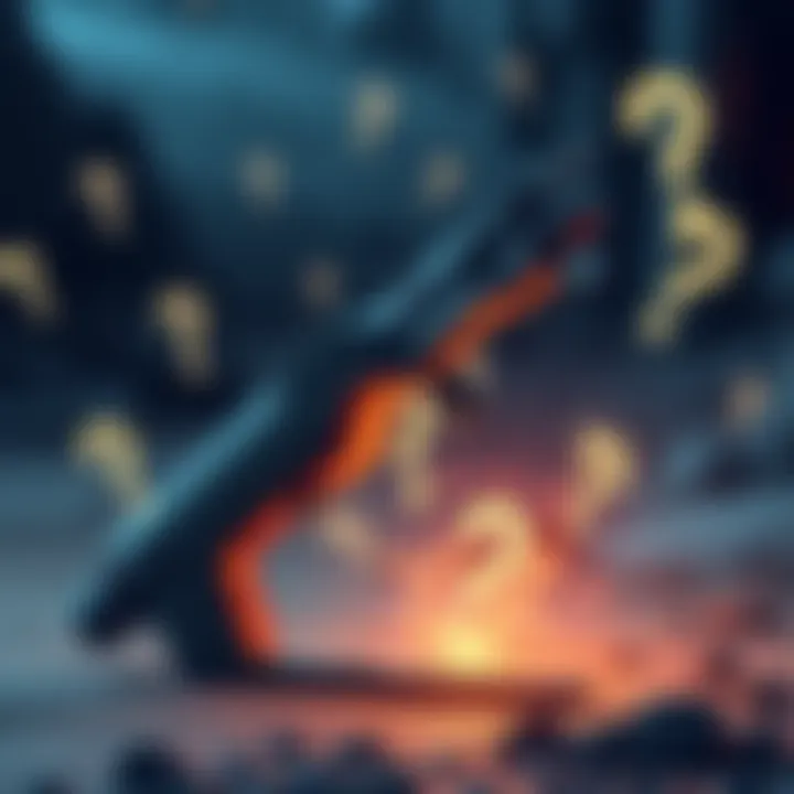 An illustration depicting the Bitaxe Gamma 601 with question marks, symbolizing uncertainty and risk assessment in product safety