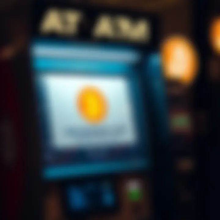 A Bitcoin ATM displaying a high transaction fee notice, highlighting the hidden costs of using the machine.