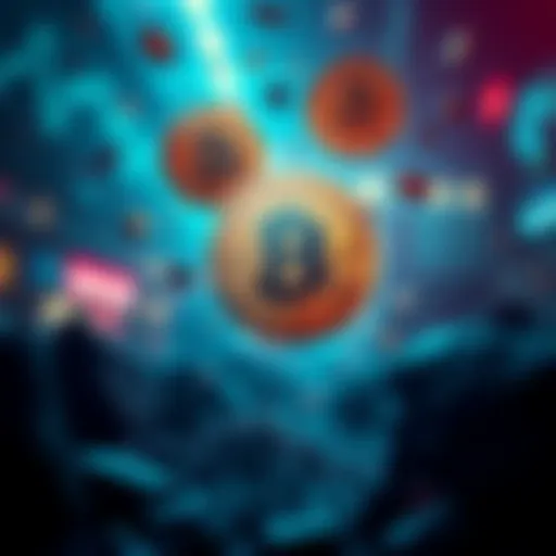 A digital representation of Bitcoin falling, symbolizing a potential market crash and financial chaos.