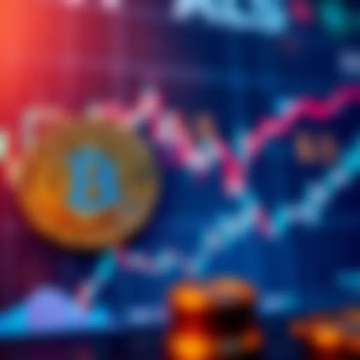 Graph showing stable Bitcoin and Ethereum prices with economic indicators like inflation and tariffs in the background
