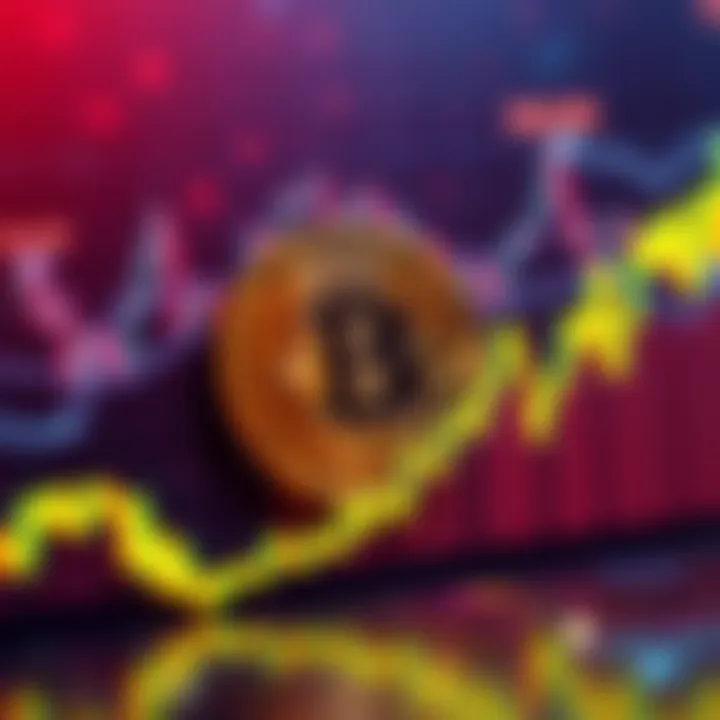 A digital representation of Bitcoin's price graph showing a sharp increase to $108,000, with vibrant colors symbolizing optimism in cryptocurrency investments.