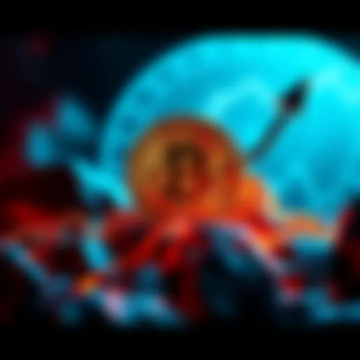 Bitcoin value rising A graphic showing Bitcoin's price trend with arrows pointing upwards, suggesting a potential increase to $500,000.