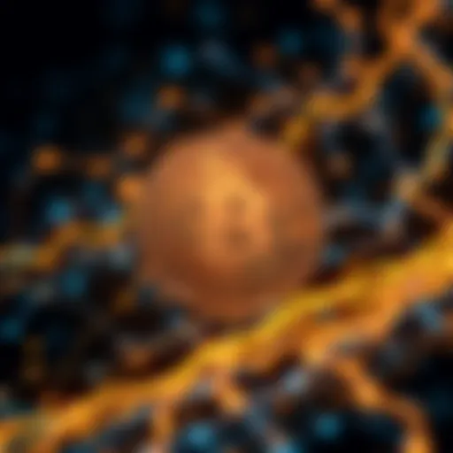 Illustration of Bitcoin blockchain emphasizing its uptime reliability amidst outages of other platforms