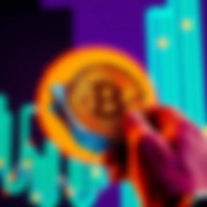 Bitcoin Cash Out Options Person holding cash with a Bitcoin symbol in the background