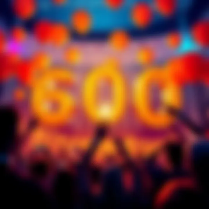 People celebrating 6000 days of Bitcoin with balloons and banners, showcasing excitement and enthusiasm for cryptocurrency