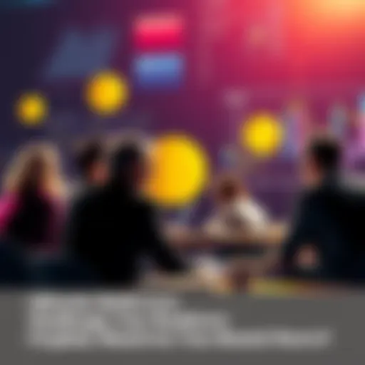 A group of people discussing Bitcoin skepticism with charts and graphs around them.