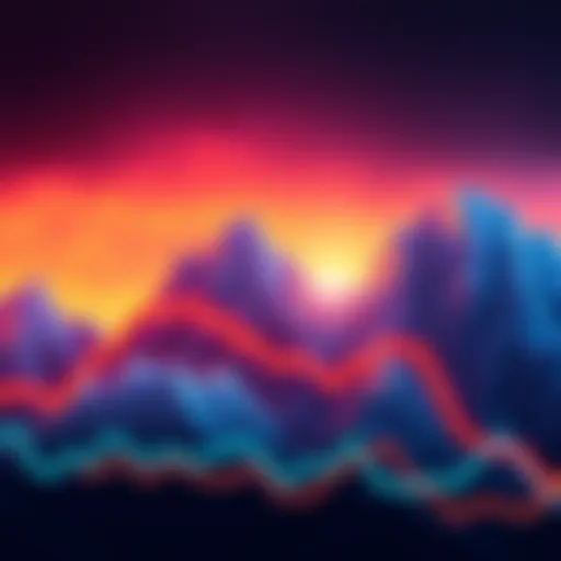 A chart showing the declining peaks of Bitcoin's growth with downward trend lines