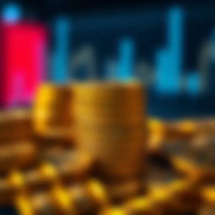 A close-up of stacked Bitcoin coins, symbolizing wealth hidden from public view, with a blurred background to represent privacy.