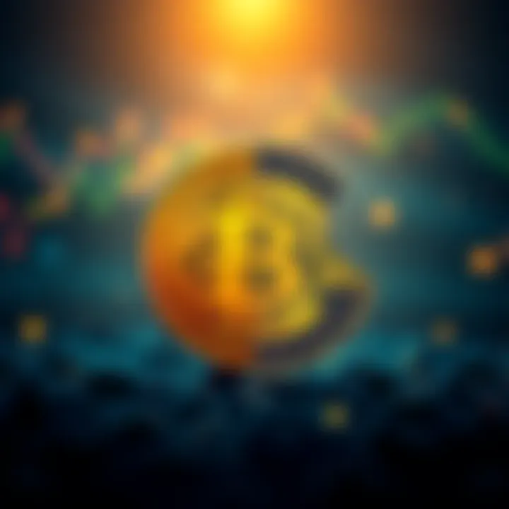 A split image comparing the Bitcoin symbol with a dollar sign, illustrating their relationship as investment options.