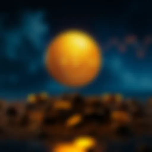 A Bitcoin symbol dimly lit, symbolizing the decline of cryptocurrency's promise of freedom