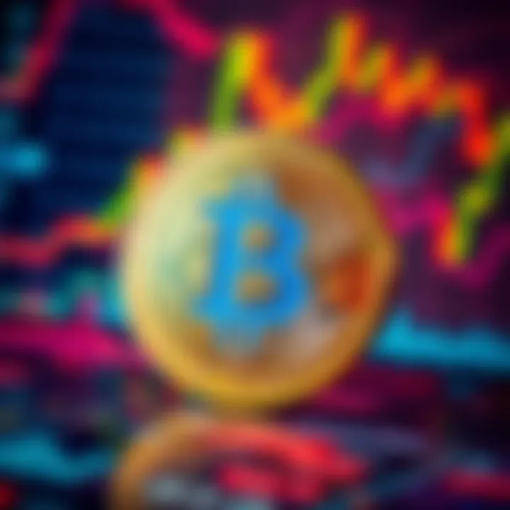 A visual of Bitcoin symbol against a backdrop of financial graphs and charts, symbolizing economic stability and potential growth.