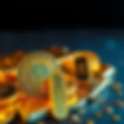 A visual comparison showing Bitcoin coins alongside gold bars, symbolizing the debate on their value as assets.