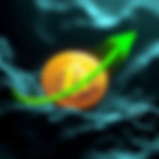 A Bitcoin symbol surrounded by a green arrow showing growth, symbolizing Bitcoin's resilience in the market