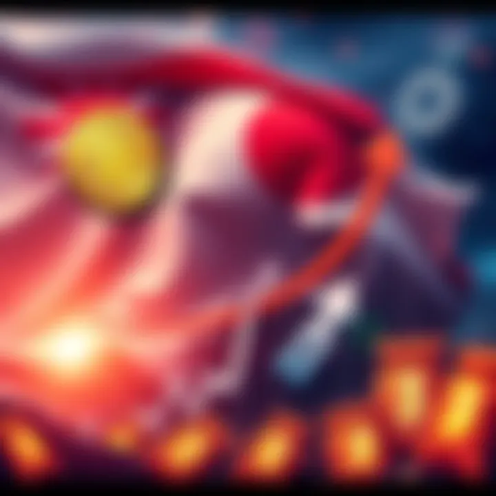 Bitcoin and Economic Growth Graphic showing Bitcoin rising with Japan's flag and symbols of economic stimulus like money bags and arrows.