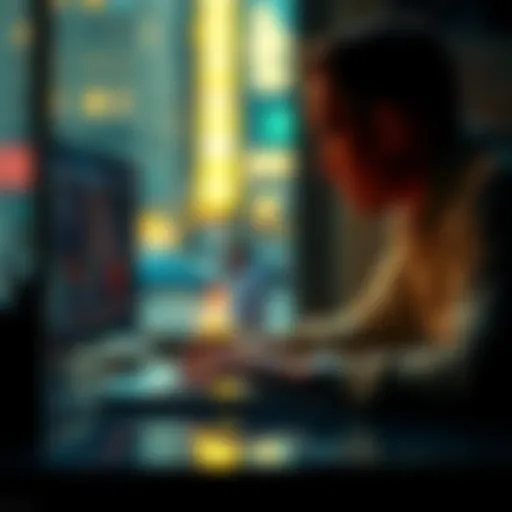 A person looking at a Bitcoin chart on a laptop, contemplating investment in cryptocurrency