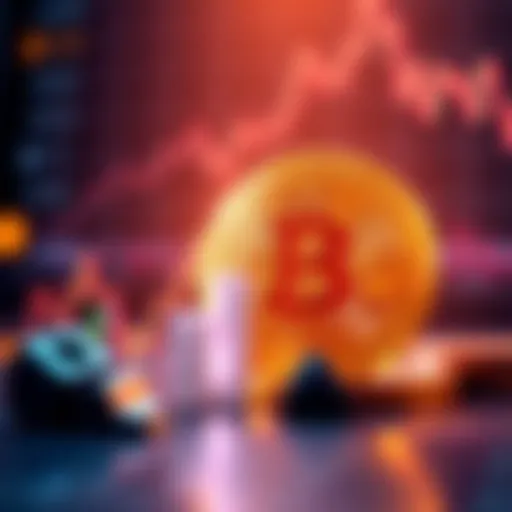 A visual representation of a Bitcoin coin with a graph showing upward trends, symbolizing investment growth and market dynamics in 2025.