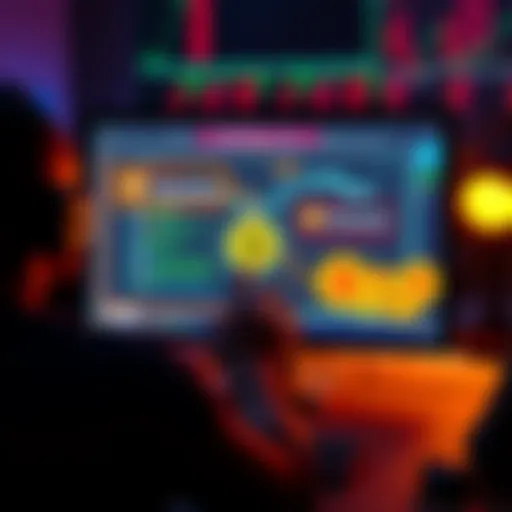 A person in front of a computer screen displays evidence of Bitcoin mining redirection, highlighting the connection to NiceHash.