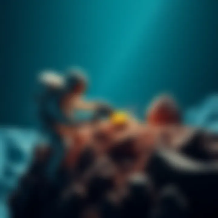 An astronaut collecting Bitcoin resources on an asteroid with a futuristic mining tool