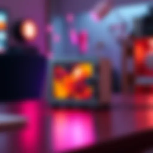 A Bitcoin-only Safe 7 device on a table with a modern design, showcasing a colorful universal firmware screen.