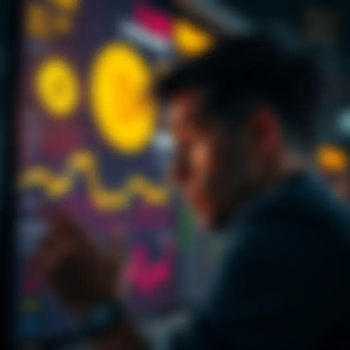 A person looking at Bitcoin prices on a Binance screen with a confused expression, highlighting a price discrepancy