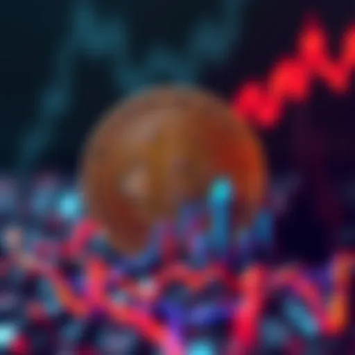 Bitcoin symbol with a rising graph, representing a price increase to $117K and liquidations