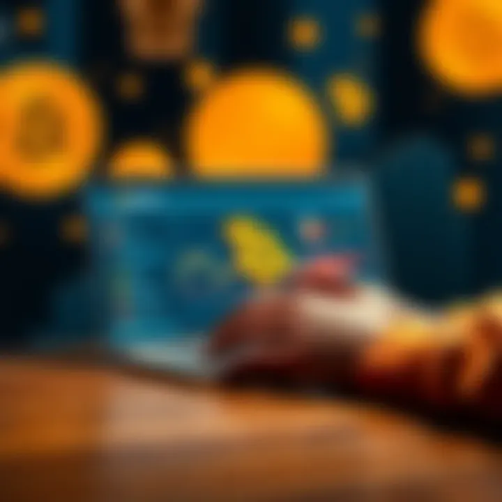 A person checking Bitcoin wallet security settings on a laptop, with Bitcoin symbols in the background.