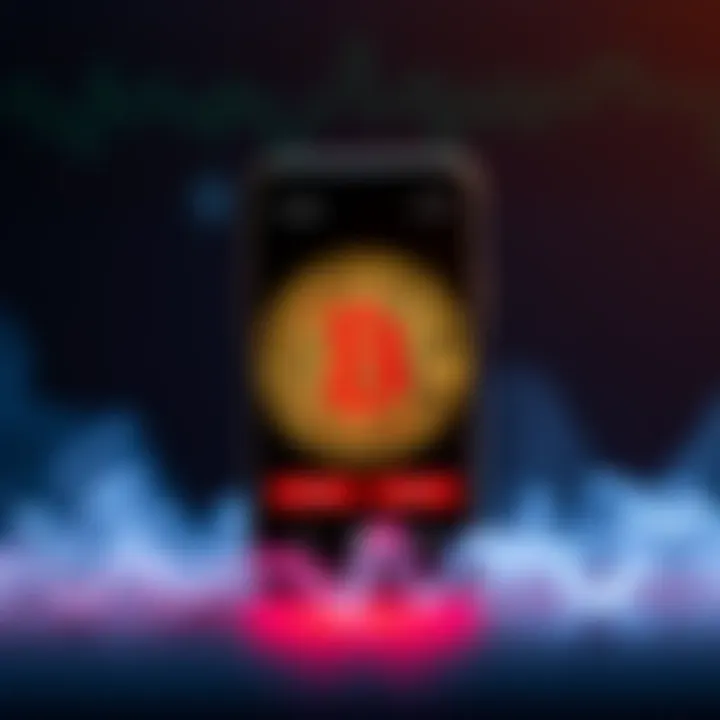 Bitcoin and Signal Messaging A smartphone displaying the Signal app with a Bitcoin logo, symbolizing secure private communication using cryptocurrency.