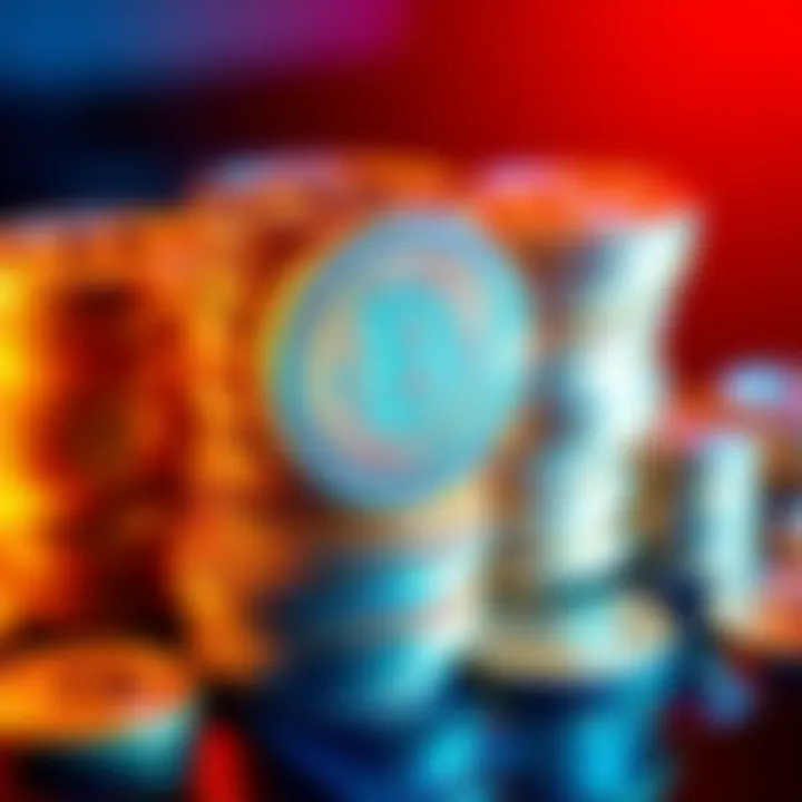 A pile of Bitcoin coins representing accumulation, symbolizing stacking sats instead of converting to fiat currency.