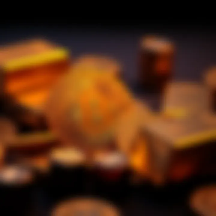 Bitcoin as a digital asset A visual representation of Bitcoin coins with gold bars in the background, symbolizing its challenge to traditional stores of value.