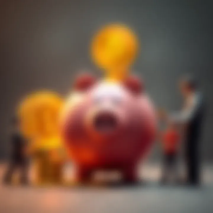 Bitcoin as a Store of Value vs. P2P Money A visual comparison showing Bitcoin's role as a store of value with a piggy bank and its use as a peer-to-peer currency with people exchanging coins