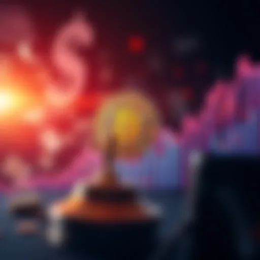 Graph showing Bitcoin price rising towards $116,000, highlighting potential liquidation risk for short positions, with money symbols in the background.