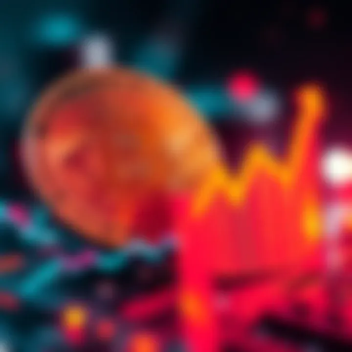 Bitcoin logo with an upward trend graph representing a surge to $108K